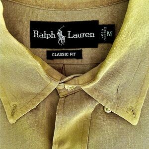 Ralph Lauren Men's Classic Fit Khaki Linen Shirt